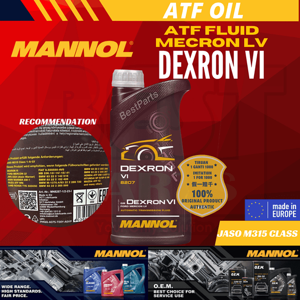 MANNOL ATF DEXRON VI 8207 – 1 Litro 2