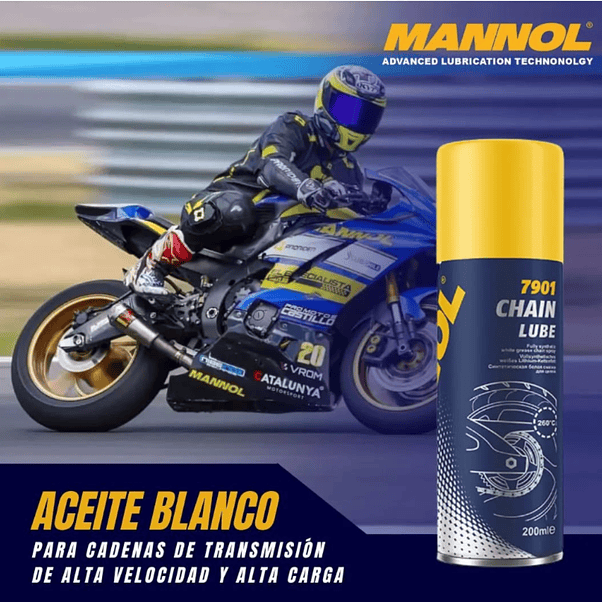 Lubricante de Cadena Sintético Blanco MANNOL Chain Lube 7901 – 200 ml 3