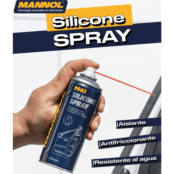 Silicone Spray Mannol 9963 – Lubricante de Silicona 450ml 2