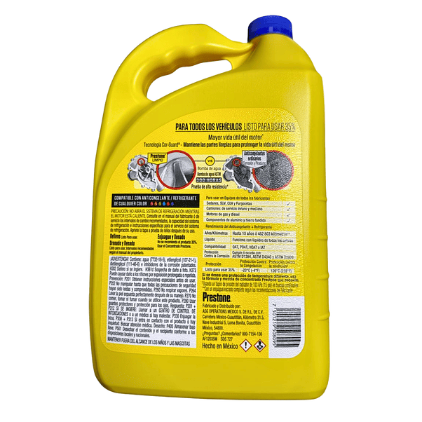 Anticongelante + Refrigerante 35% Prestone – 3,78 L (1 Galón) 2