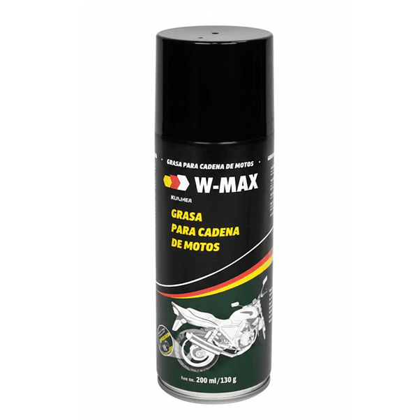 Pack Limpieza Cadena Moto W-MAX Desengrasante Lubricante Cepillo 3