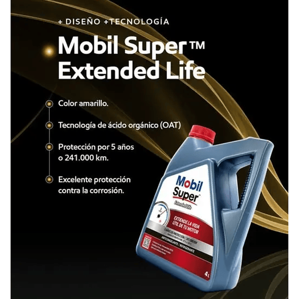 Refrigerante Mobil Super Extended Life 50/50 4 Litros 3