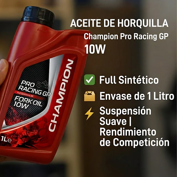 Aceite Horquilla Moto 10W Champion Fork Oil 1 Litro 2