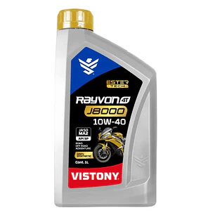 Aceite Moto Vistony Rayvon 4T J8000 10W-40 100% Sintético API SP JASO MA2 1L