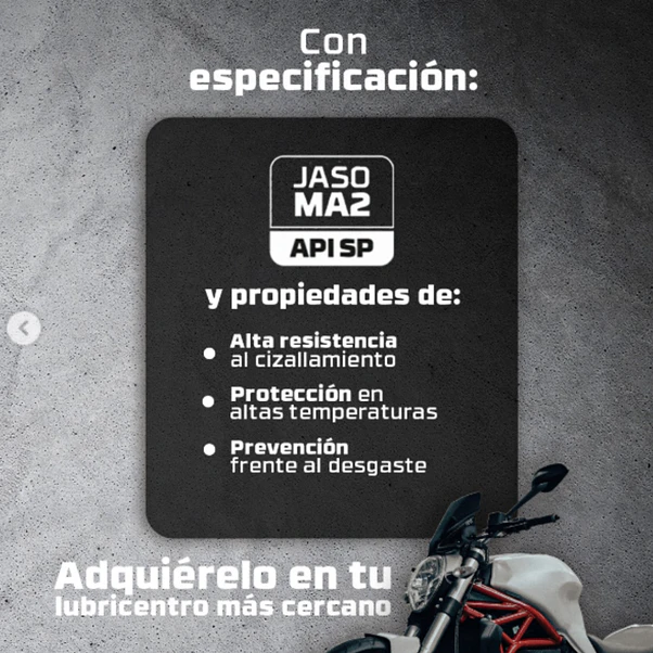 Aceite Moto Vistony Rayvon 4T J8000 10W-40 100% Sintético API SP JASO MA2 1L 3