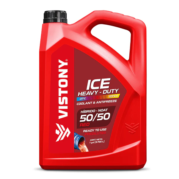 Refrigerante Vistony Ice Freeze Heavy Duty Rojo 50/50 NOAT 3,785L 1