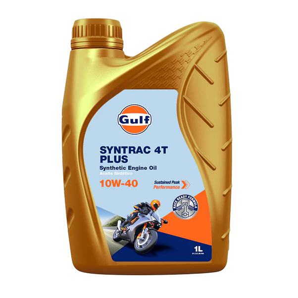 Aceite Moto Gulf Syntrac 4T 10W40 Sintético API SN JASO MA2 1L 3