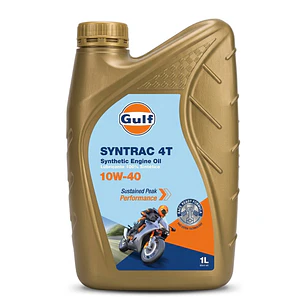 Aceite Moto Gulf Syntrac 4T 10W40 Sintético API SN JASO MA2 1L