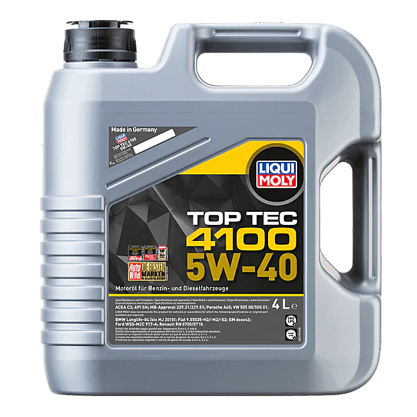 Aceite Liqui Moly Top Tec 4100 5W-40 4 Litros Sintético 1