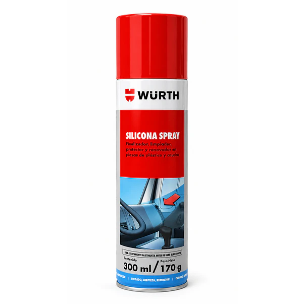 Silicona Spray Würth 300 ml | Protector Plástico, Caucho y Vinilo 1