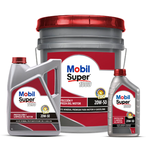 Aceite Mobil Super 1000 20W-50 API SP Mineral Premium 4 Litros 2