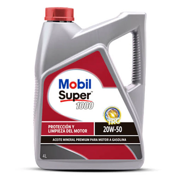 Aceite Mobil Super 1000 20W-50 API SP Mineral Premium 4 Litros 1