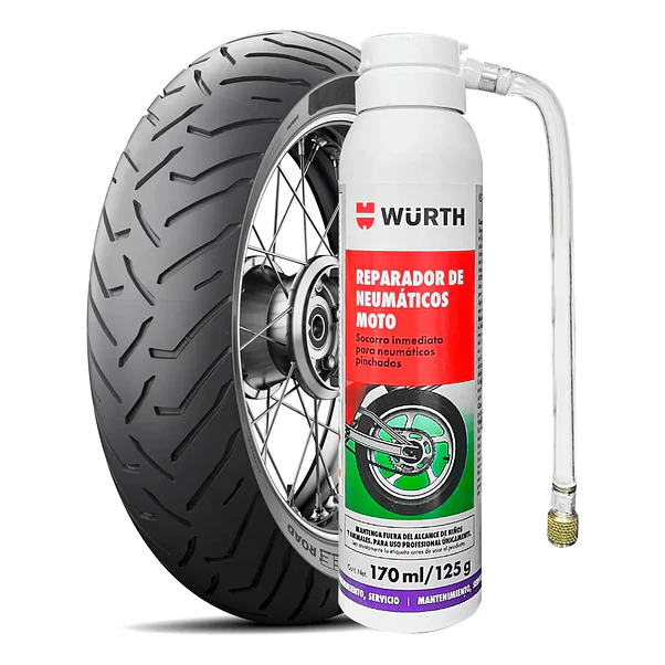 Reparador de Neumáticos Moto Wurth 170 ml Repara Pinchazos 2