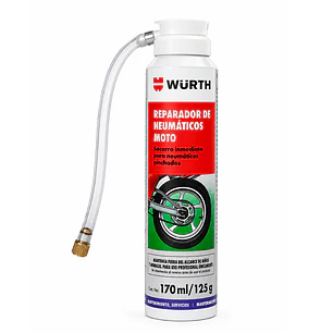 Reparador de Neumáticos Moto Wurth 170 ml Repara Pinchazos