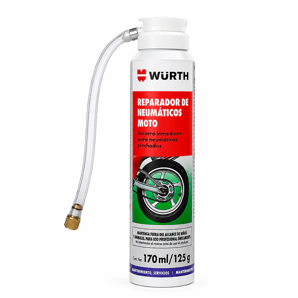 Reparador de Neumáticos Moto Wurth 170 ml Repara Pinchazos 1