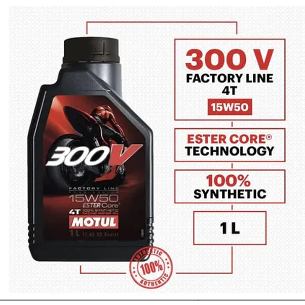 Motul 300V 15W-50 4T Road Racing 1L 100% Sintético 2