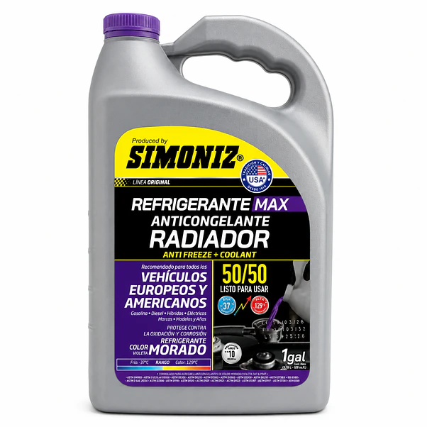 Coolant Simoniz Refrigerante Max Morado 50/50 3,78 L 1