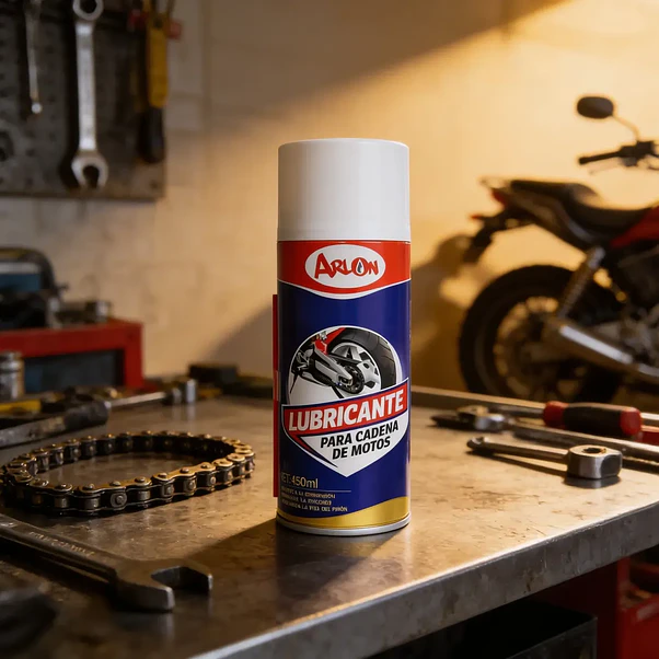 Lubricante Cadena Moto Arlon 450 ml O-Ring X-Ring  2