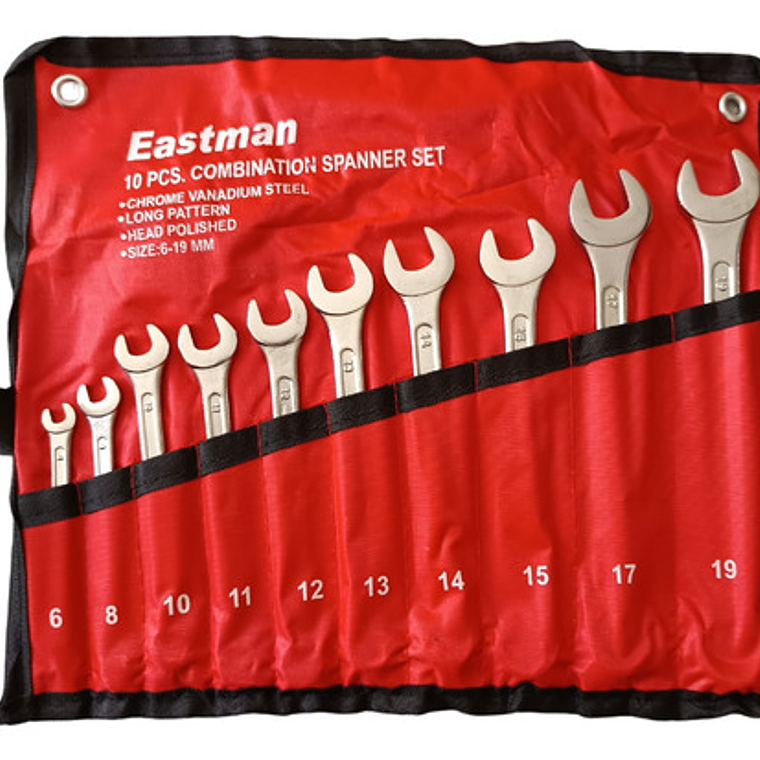 Juego De Llaves Pta. Corona 6-19 Mm 10 Pzas. (1027700) India 1