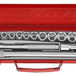 Juego Dados 1/2'' Hexagonales 10-27mm 16 Piezas (4161) Force