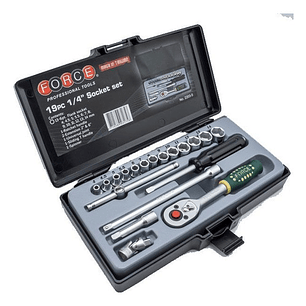 Juego Dados 1/4'' 19 Piezas 3/16'' - 9/16'' (2203s-5) Force