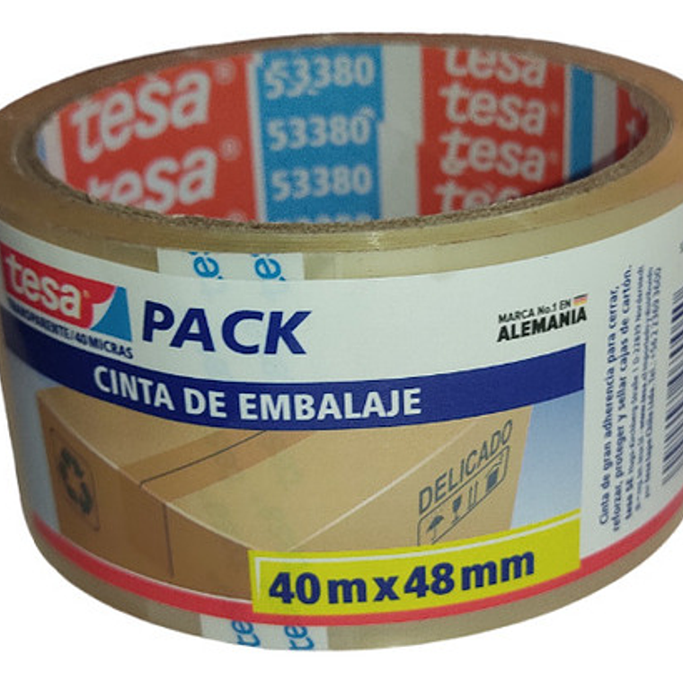 Cinta De Embalaje Transparente 48mm X 40mts - Tesa 1