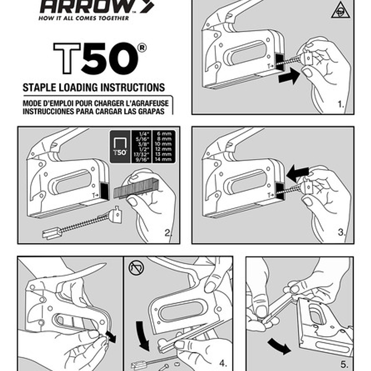Grapadora T50 Gun Tacker (t50) Arrow 4