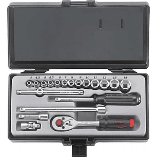 Juego De Dados 1/4'' De 19 Piezas 4 - 14mm (2203) Force