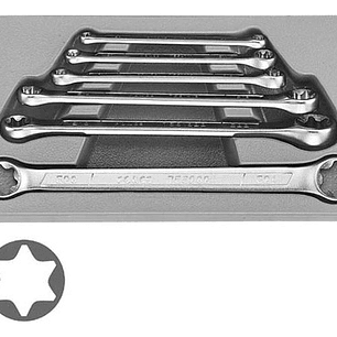 Juego Llaves Corona Torx E6 - E24 6 Piezas (5062) Force