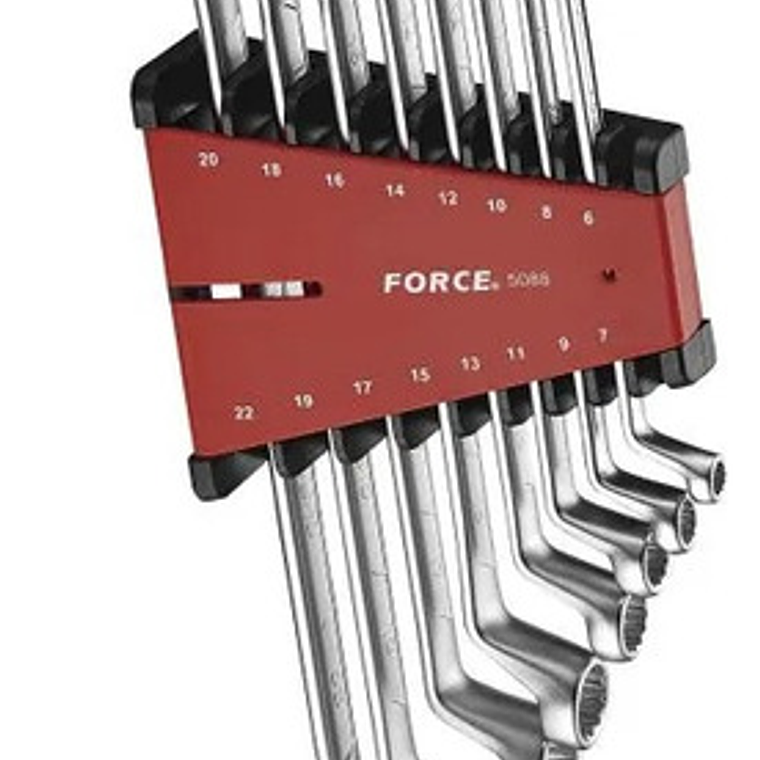 Juego Llaves Corona 75º De 6 - 22mm 8 Piezas (5088) Force 1