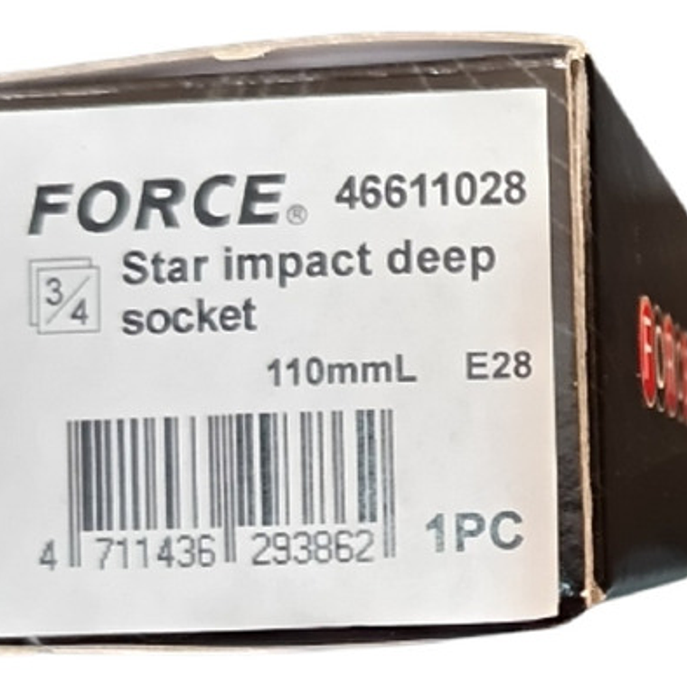 Dado Torx 3/4'' E28 - 110mm Para Scania - Force 6