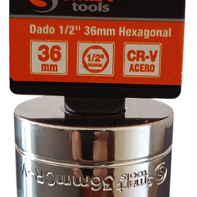 Dado Corto 1/2'' De 36mm Hexagonal - Smart Tools 3