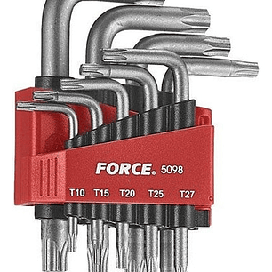 Juego Llave Torx T10 - T50 De 9 Piezas (5098) Force