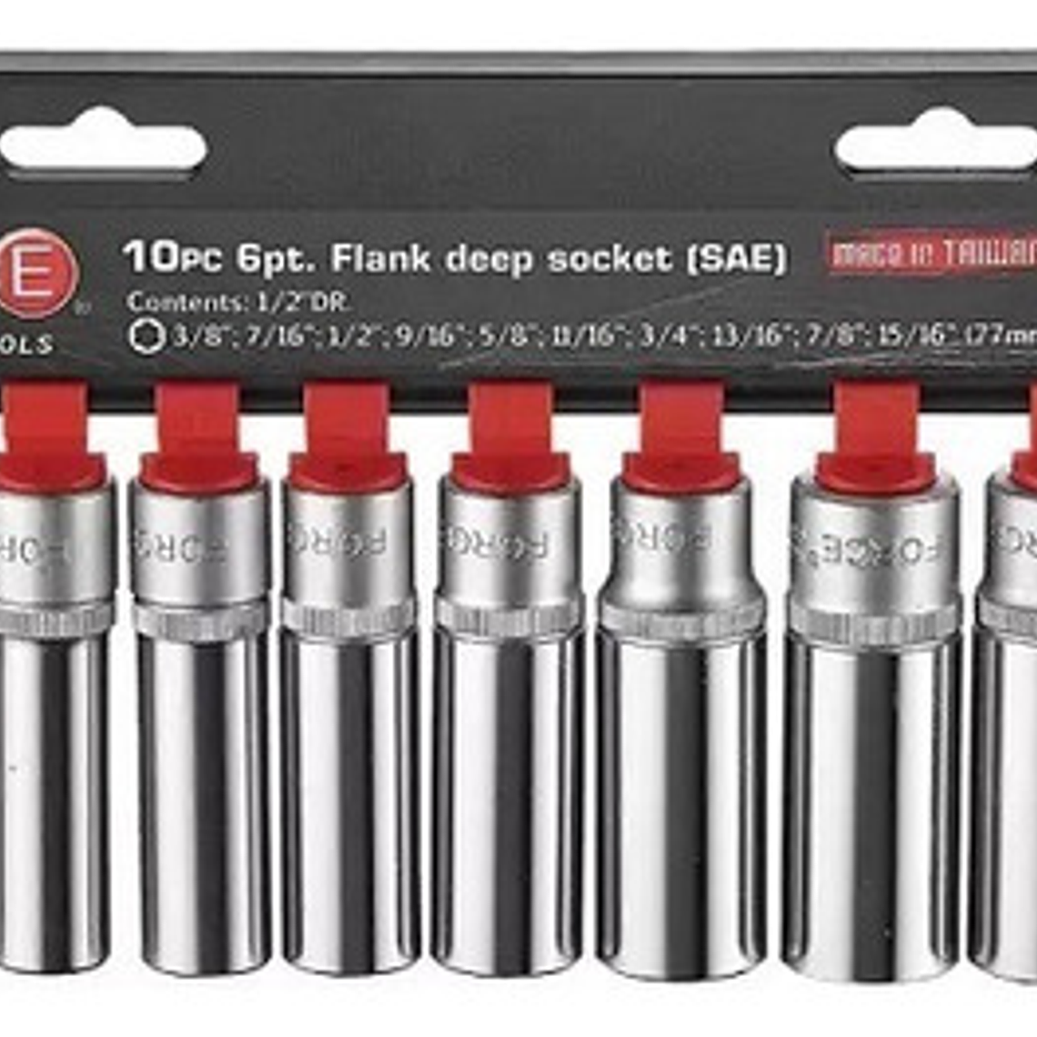 Juego Dados 1/2'' Largo 3/8''-15/16'' 10 Pzs. (4106ds) Force 1