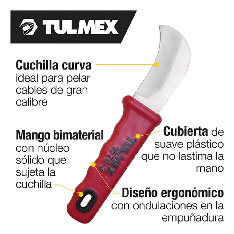 Cuchilla Pelacables De Liniero De 7'' (1570-3) Rydon Tulmex 2