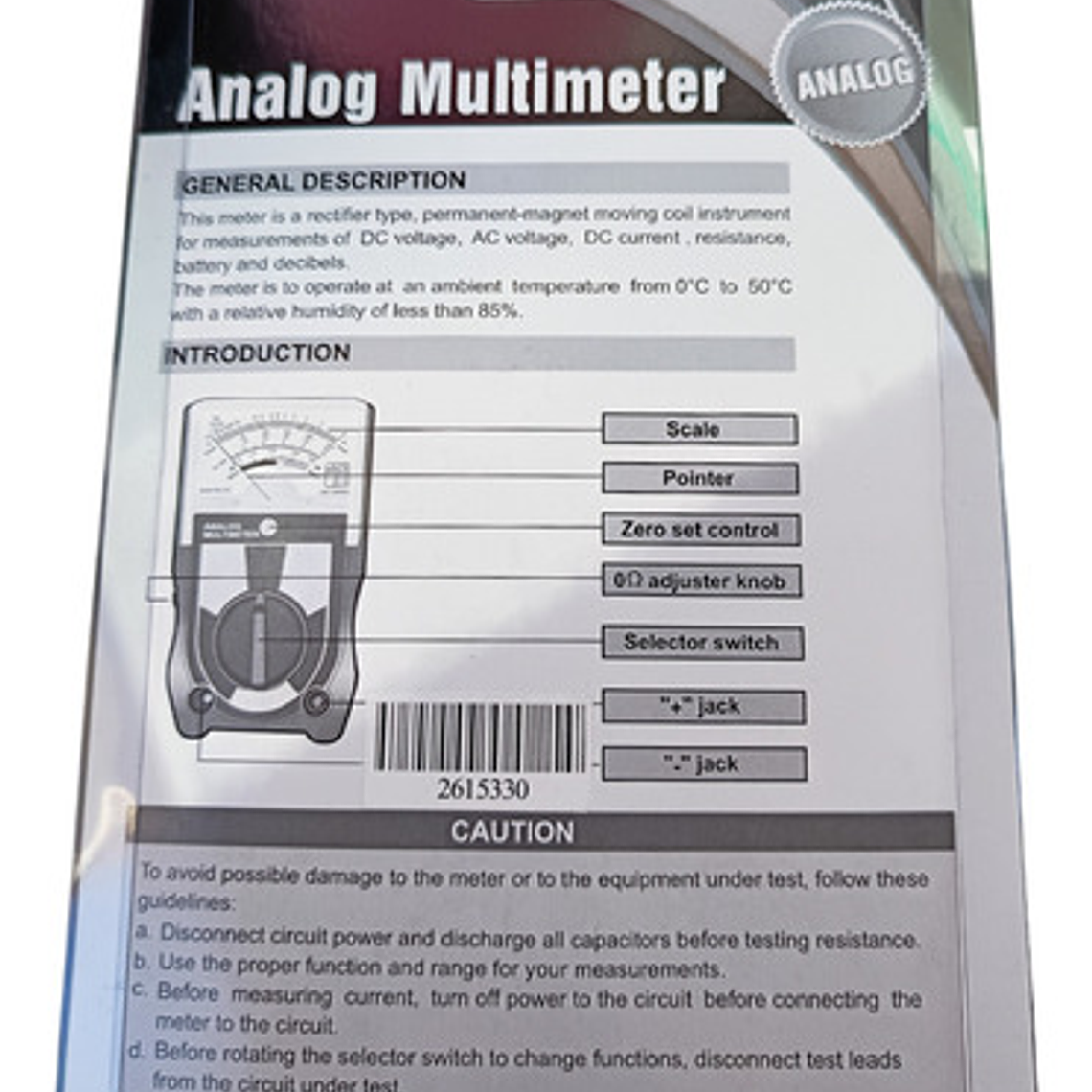 Multímetro Analógico (em330) - Esun 3
