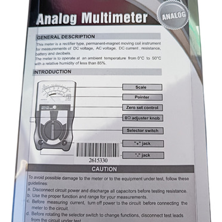 Multímetro Analógico (em330) - Esun 3