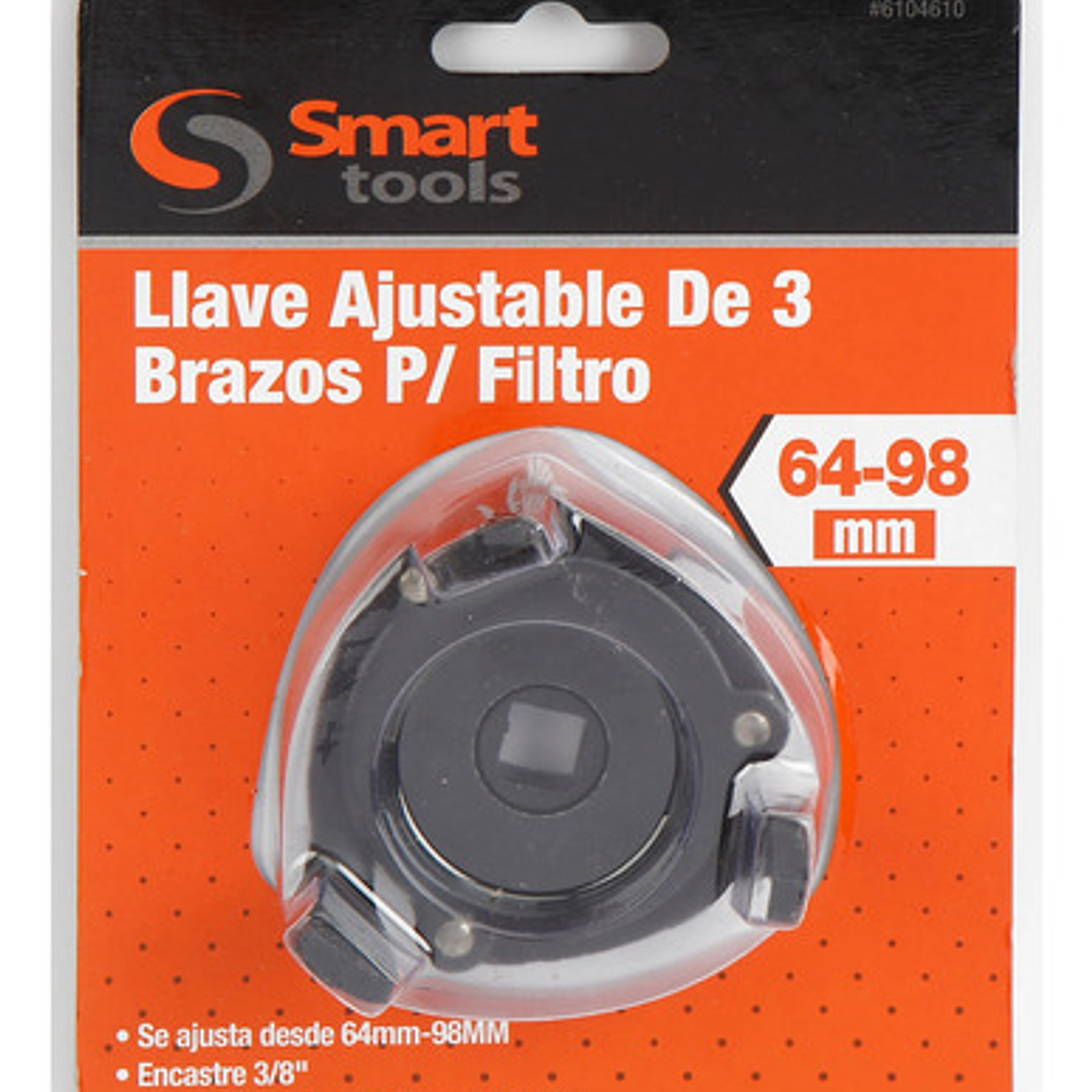 Llave Ajustable De 3 Brazos Para Filtro De Aceite 64 - 98mm 1