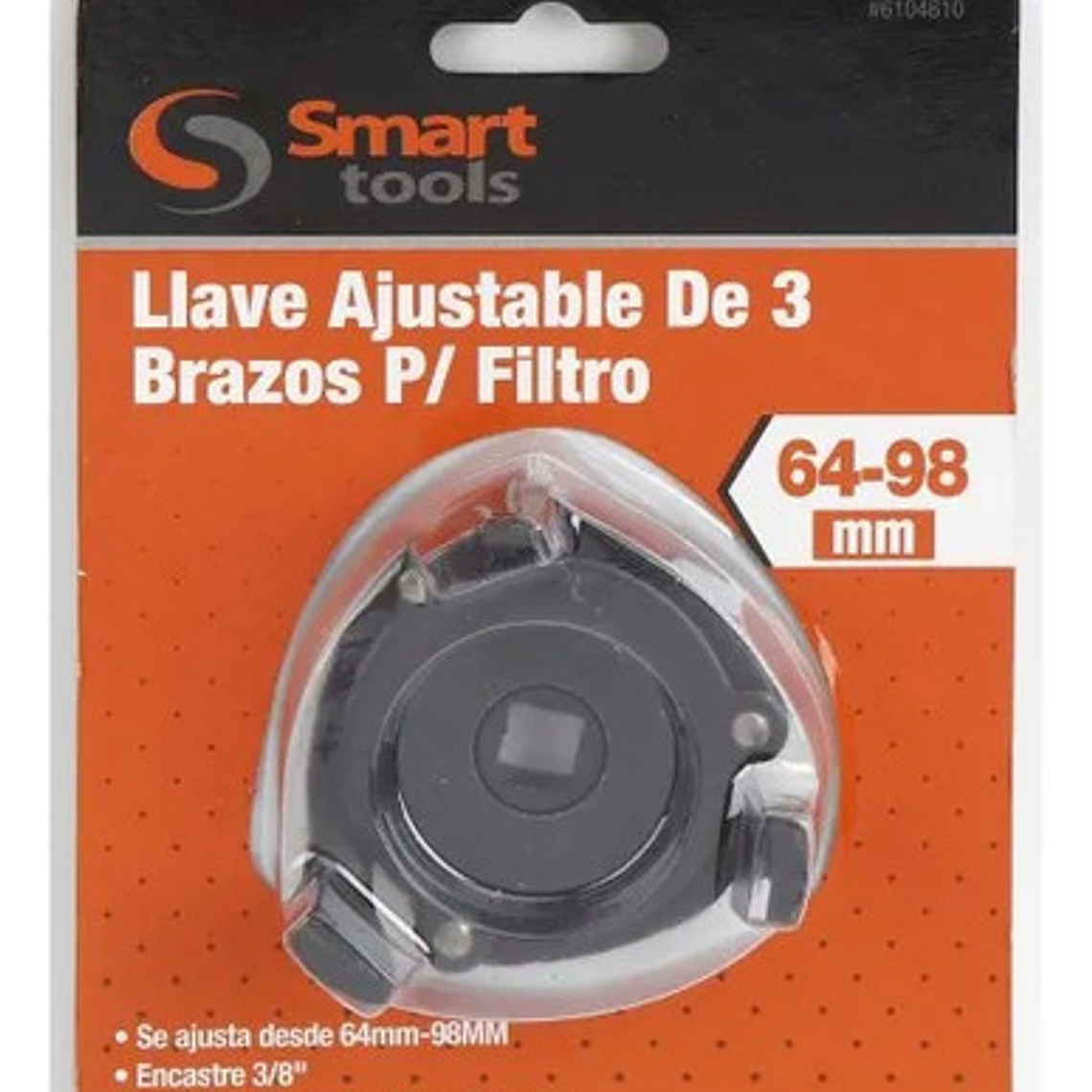 Llave Ajustable De 3 Brazos Para Filtro De Aceite 64 - 98mm 2