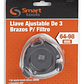Llave Ajustable De 3 Brazos Para Filtro De Aceite 64 - 98mm - Miniatura 2