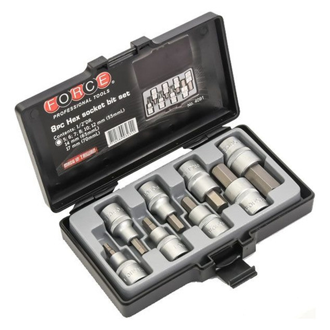 Juego Dados Allen 1/2'' De 5 A 17mm 8 Piezas (4091) Force 1