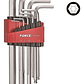 Juego Llave Allen Bola/l 1/16''-3/8'' 9 Piezas 5093lbs Force - Miniatura 2