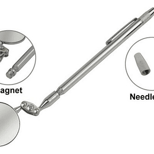 Espejo Inspección Telescópico Con Imán + Punta Rayada Force