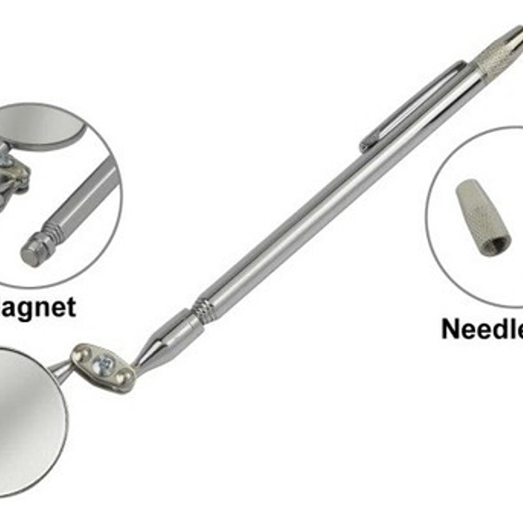 Espejo Inspección Telescópico Con Imán + Punta Rayada Force 2