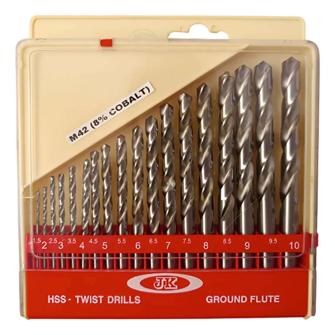 Juego De Brocas De Cobalto 8% - 19 Piezas (1 - 10 Mm) - J.k. 1