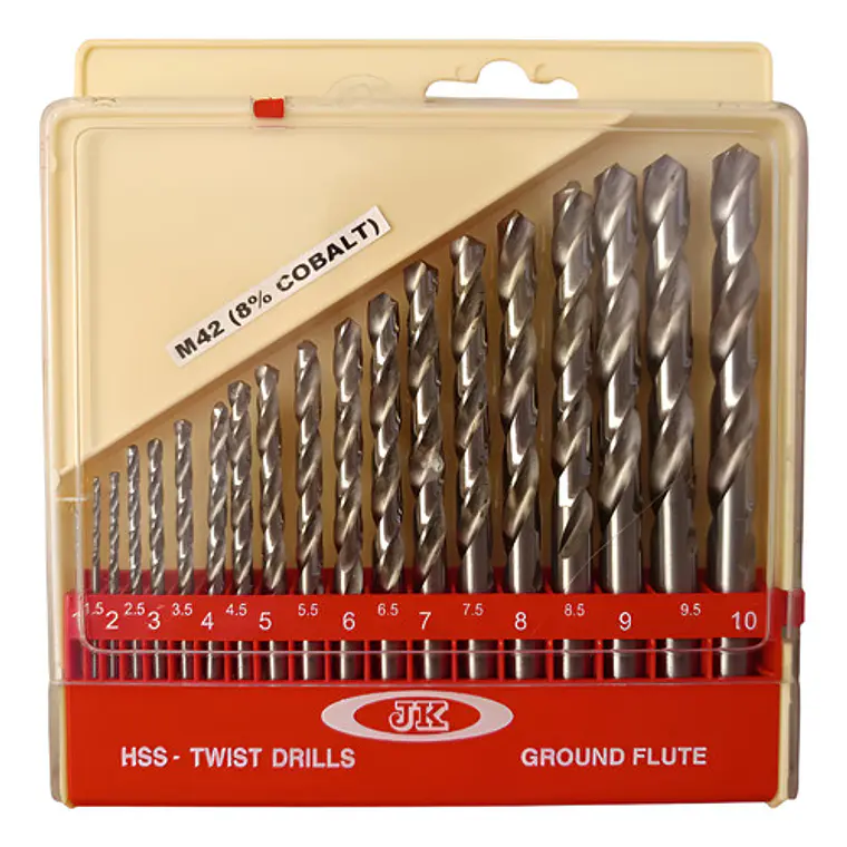 Juego De Brocas De Cobalto 8% - 19 Piezas (1 - 10 Mm) - J.k. 1