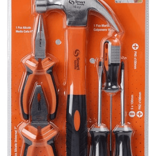 Juego De Herramientas 6 Piezas C/alicate Media Caña - Smart
