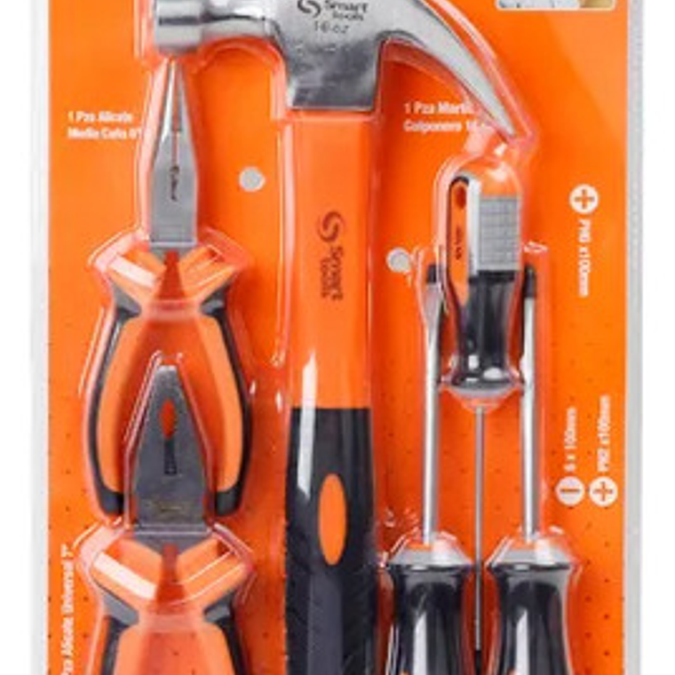Juego De Herramientas 6 Piezas C/alicate Media Caña - Smart 3