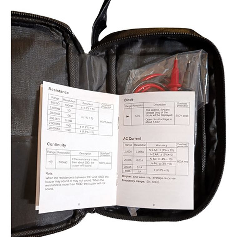 Multímetro / Amperímetro Mini Tenaza (em305) - Esun 8