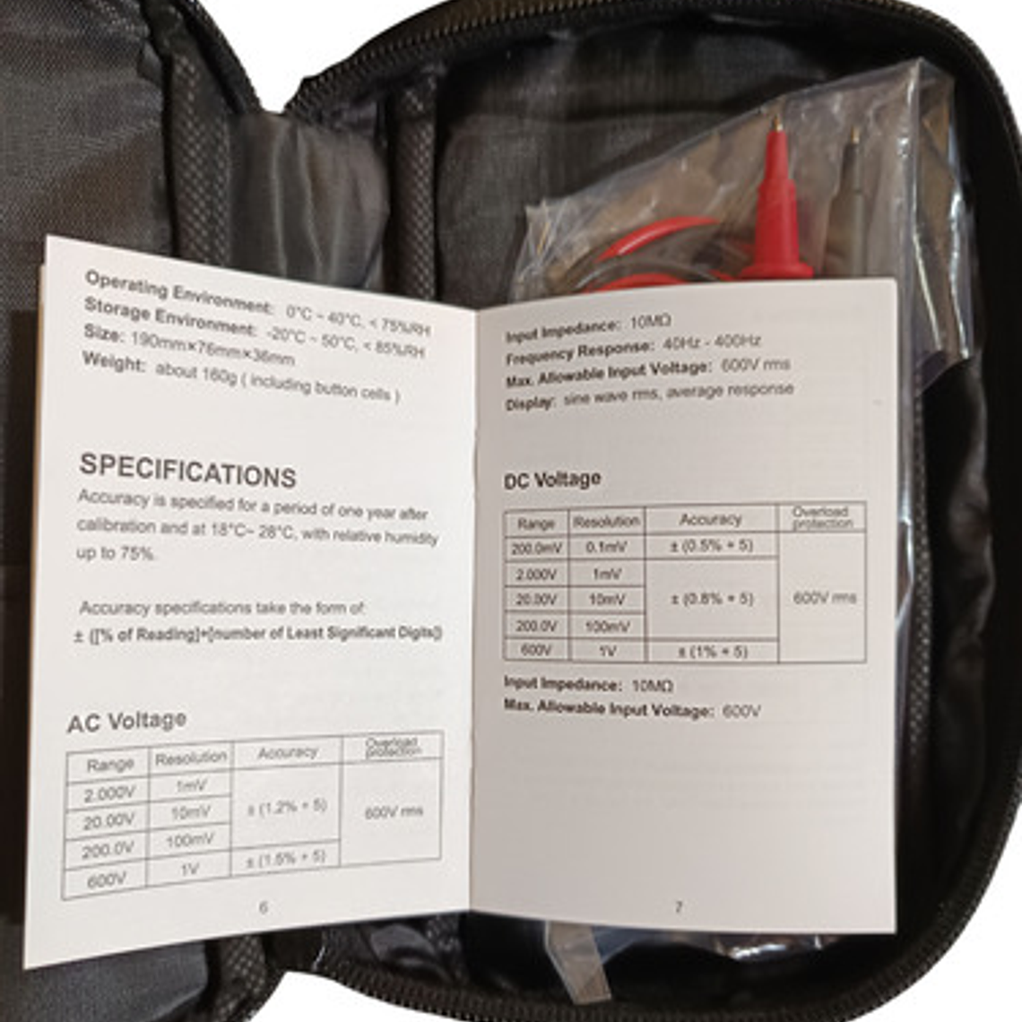 Multímetro / Amperímetro Mini Tenaza (em305) - Esun 9